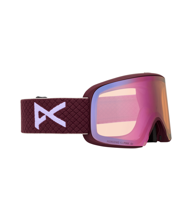 ANON M6 GOGGLE DEEP CHERRY w/ CLOUDY PINK + VARIABLE BLUE + MFI 2026