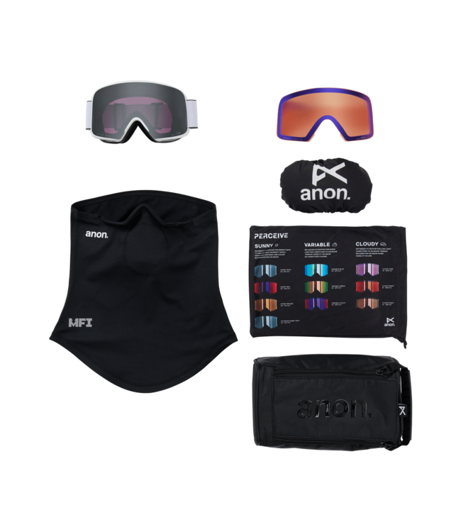 ANON M6 GOGGLE WHITE w/ SUNNY ONYX + VARIABLE VIOLET + MFI 2026