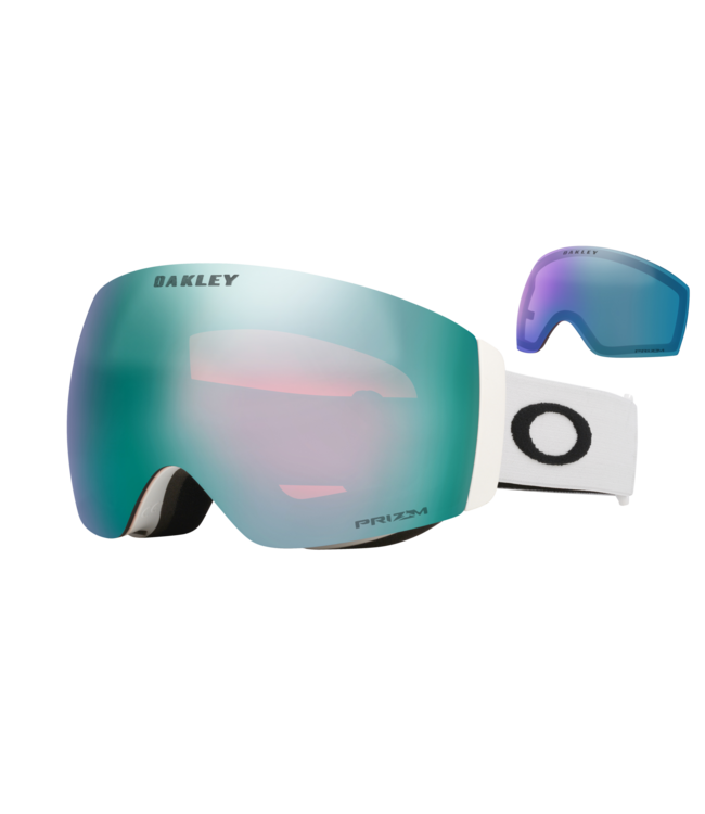 OAKLEY FLIGHT DECK PRO M GOGGLE MATTE WHITE w/PRIZM SAPHIRE + PRIZM ICED IRIDIUM 2026