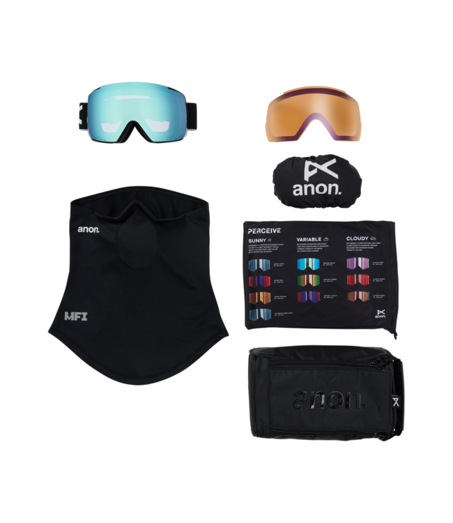 ANON M5 GOGGLE BLACK w/ VARIABLE BLUE + CLOUDY PINK 2026