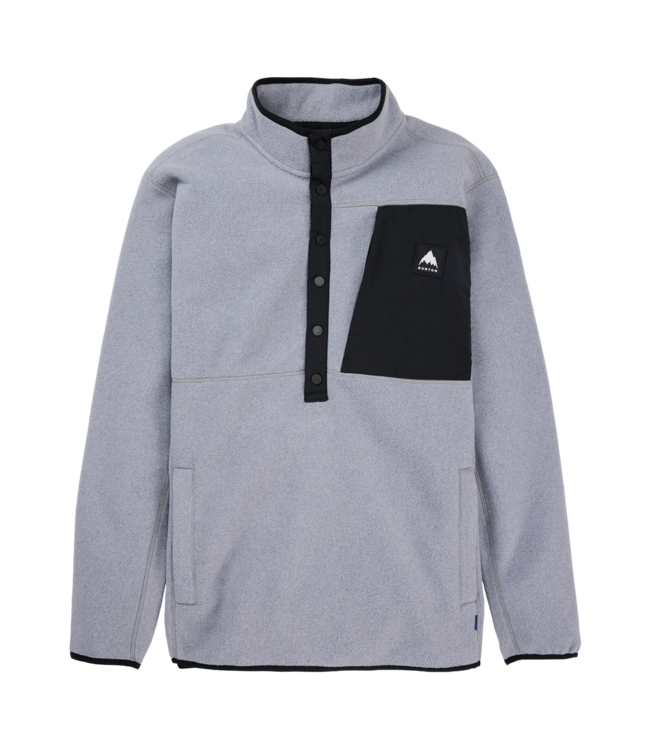 BURTON CINDER HOODED PULLOVER GREY HEATHER 2024