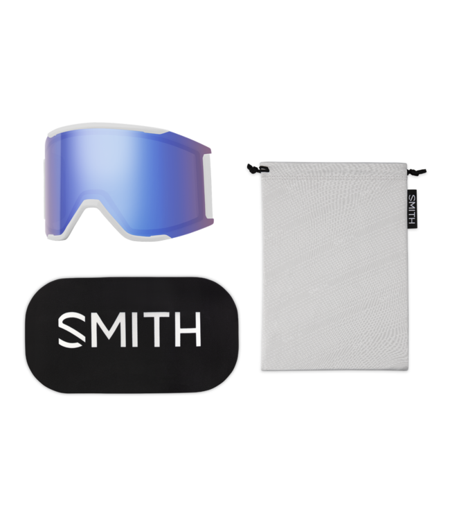 SMITH SQUAD MAG GOGGLE WHITE VAPOR W/ CHROMAPOP SUN BLACK + CHROMAPOP STORM BLUE SENSOR MIRROR 2026