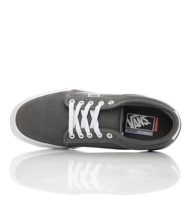 VANS MENS SKATE CHUKKA LOW SHOE (195) PEWTER/TRUE WHITE