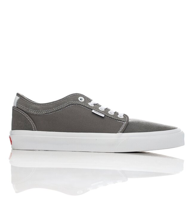 VANS MENS SKATE CHUKKA LOW SHOE (195) PEWTER/TRUE WHITE