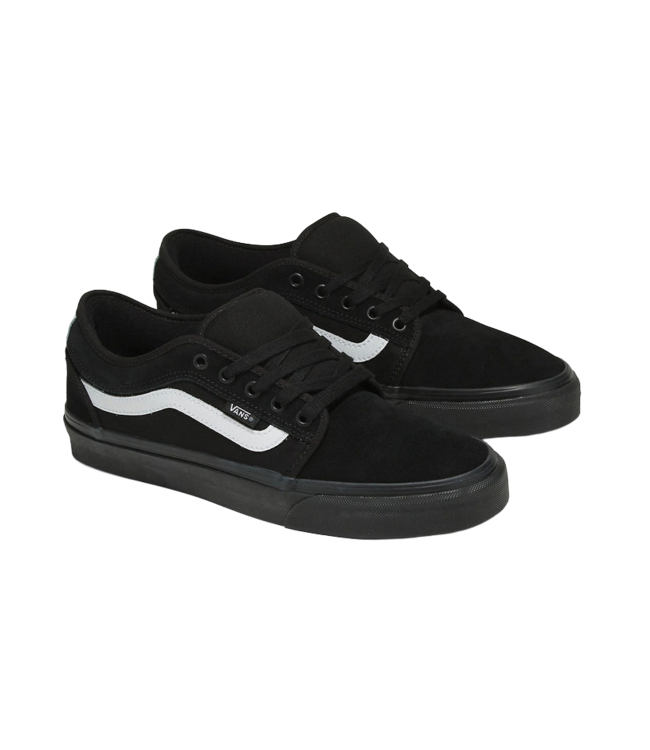VANS MENS SKATE CHUKKA LOW SIDE-STRIPE (B8C) BLACK/BLACK/WHITE