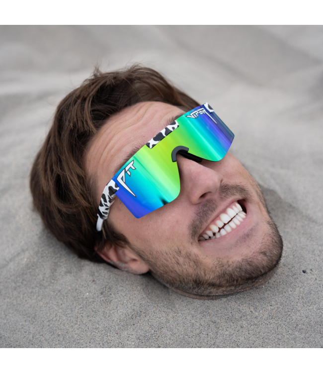 PIT VIPER THE COWABUNGA ORIGINAL NARROW SUNGLASSES W/ HDPV POLAR BLUE GREEN