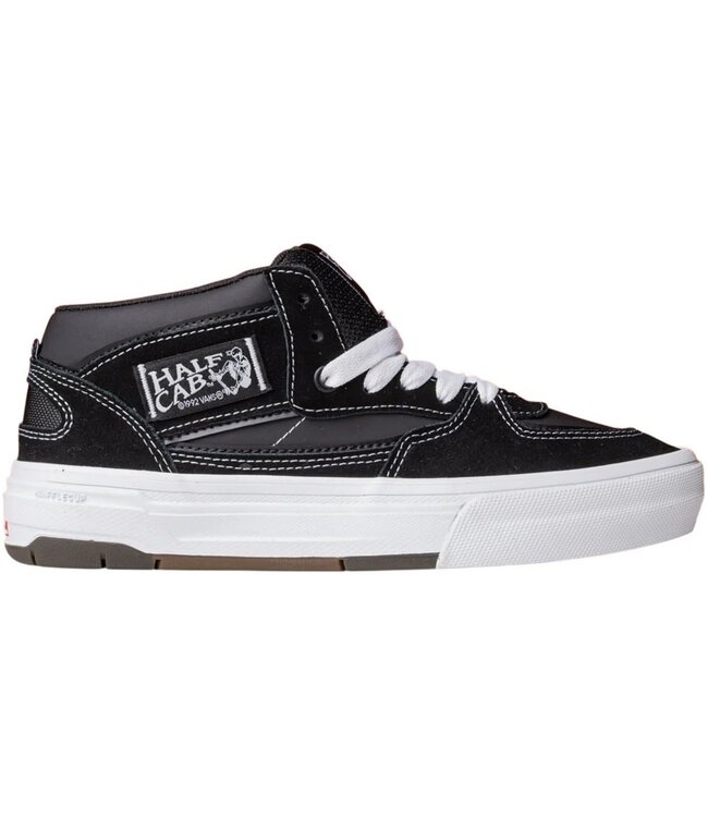 VANS MENS SKATE HALF CAB WAFFLECUP SHOES (BA2) BLACK/WHITE
