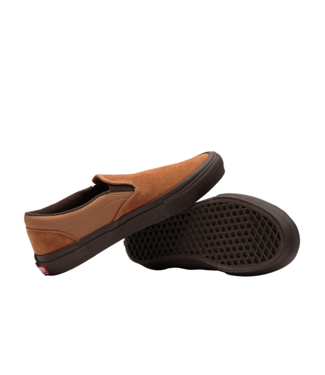 VANS MENS SKATE SLIP-ON SHOES (B7G) BROWN/GUM