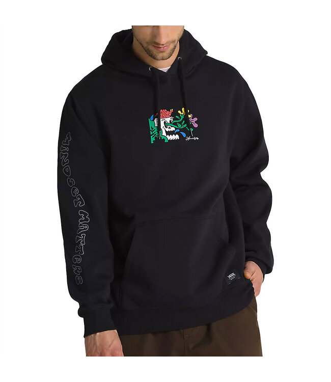 VANS MENS HANNAH EDDY PULLOVER HOODIE BLACK