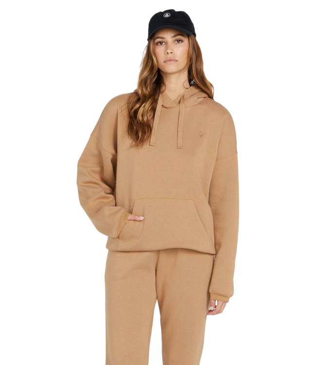 VOLCOM WOMENS STONE HEART II HOODIE MOCHA