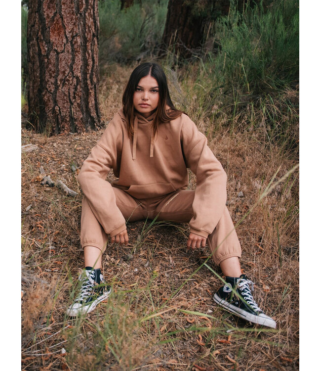 VOLCOM WOMENS STONE HEART II HOODIE MOCHA