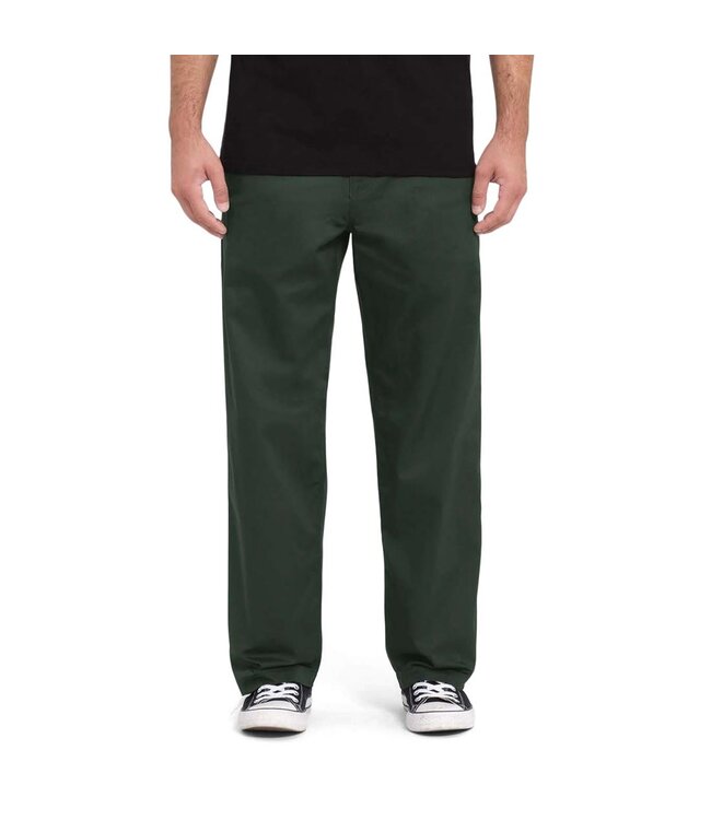 VOLCOM MENS FRICKIN SKATE CHINO PANTS DARK FOREST