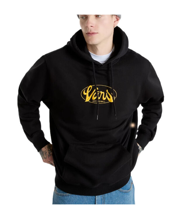 VANS MENS GLOBAL LINE LOOSE PULLOVER HOODIE BLACK