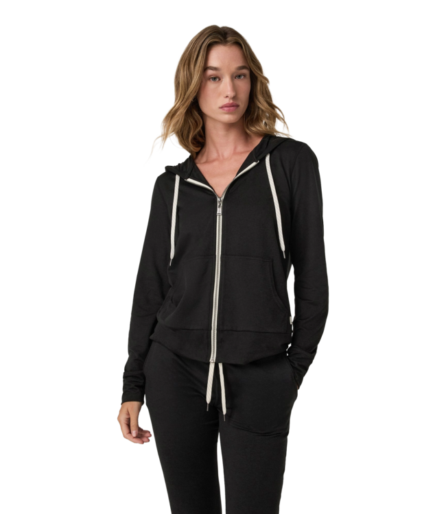 VUORI WOMENS HALO PERFORMANCE 2.0 HOODIE BLACK HEATHER