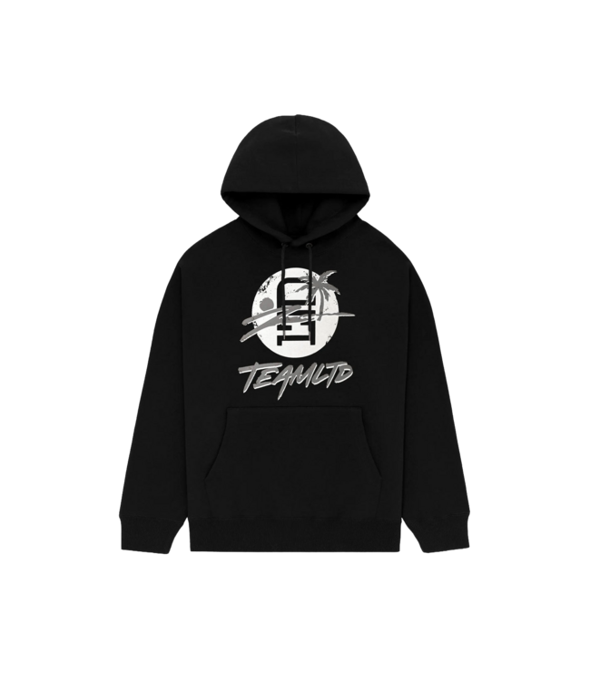 TEAMLTD MENS LOGO PALM HOODIE VINTAGE BLACK