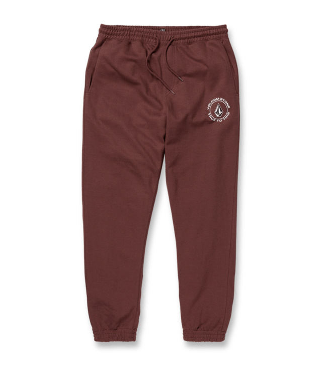 VOLCOM MENS BLACK FRIDAY FLEECE PANT MAHOGANY