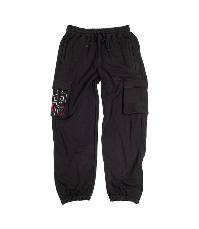 RDS MENS OG OUTLINE CARGO SWEATPANTS BLACK/WHITE/RED