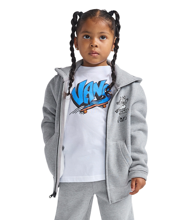 VANS KIDS SK8 POSSE FULL ZIP HOODIE (02F) CEMENT HEATHER