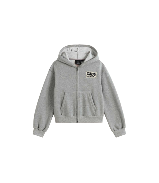 VANS BOYS VAN-ARCHY LABEL ZIP HOODIE (02F) CEMENT