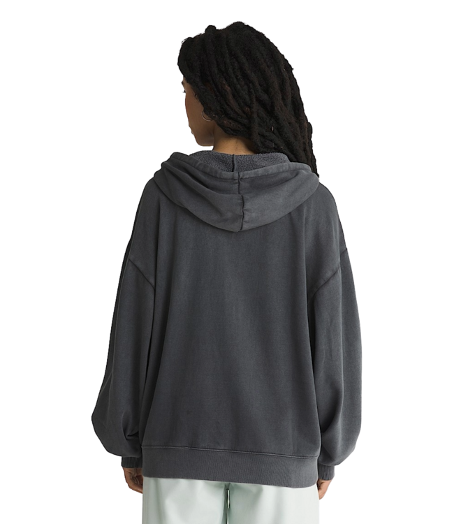 VANS WOMENS EVERYDAY OVERSIZED ZIP HOODIE BLACK
