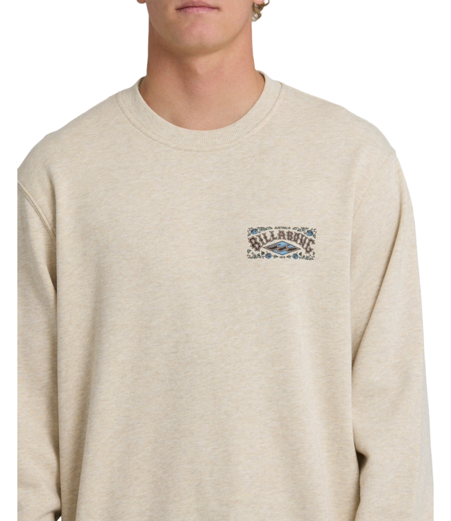 BILLABONG MENS SHORT SANDS CREW SWEATER (OTH) OATMEAL HEATHER