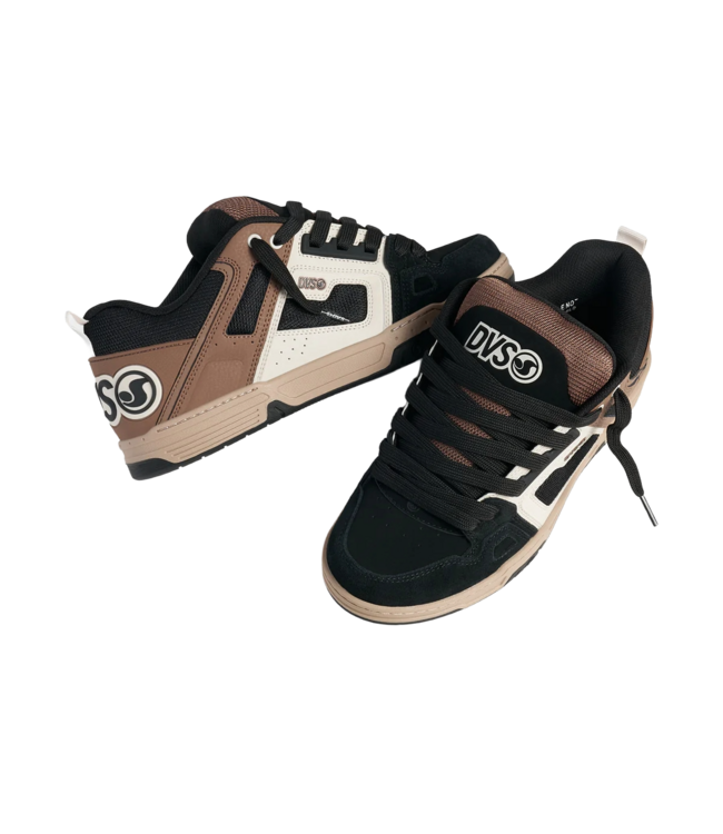 DVS MENS COMANCHE SHOE BLACK/TAUPE/BROWN