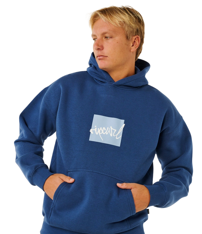 RIP CURL MENS RIP SCRIPT ICON PO HOODIE (2359) LIGHT NAVY