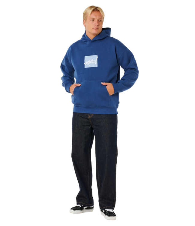 RIP CURL MENS RIP SCRIPT ICON PO HOODIE (2359) LIGHT NAVY