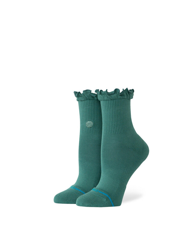 STANCE WOMENS RUFFLE ICON QUARTER SOCKS TEAL