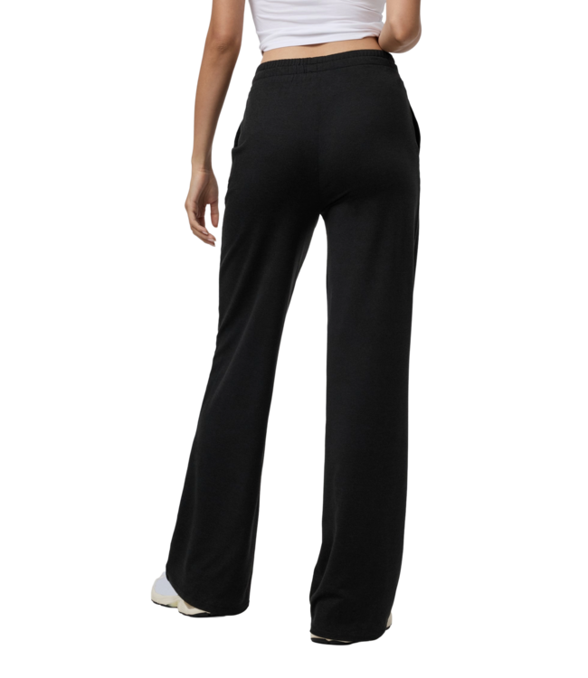 VUORI WOMENS HALO ESSENTIAL WIDE LEG PANT BLACK HEATHER