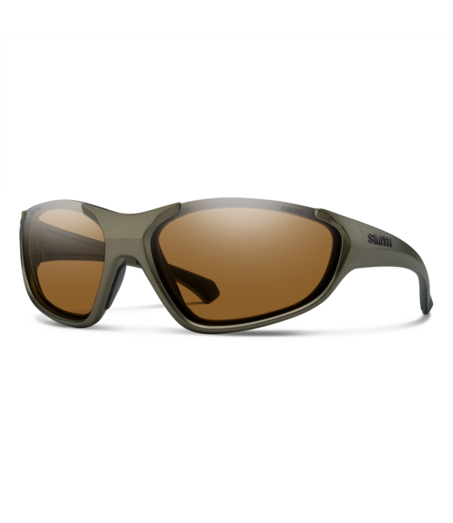 SMITH SLIDERS MATTE OLIVE OIL SUNGLASSES w/ CHROMAPOP BROWN