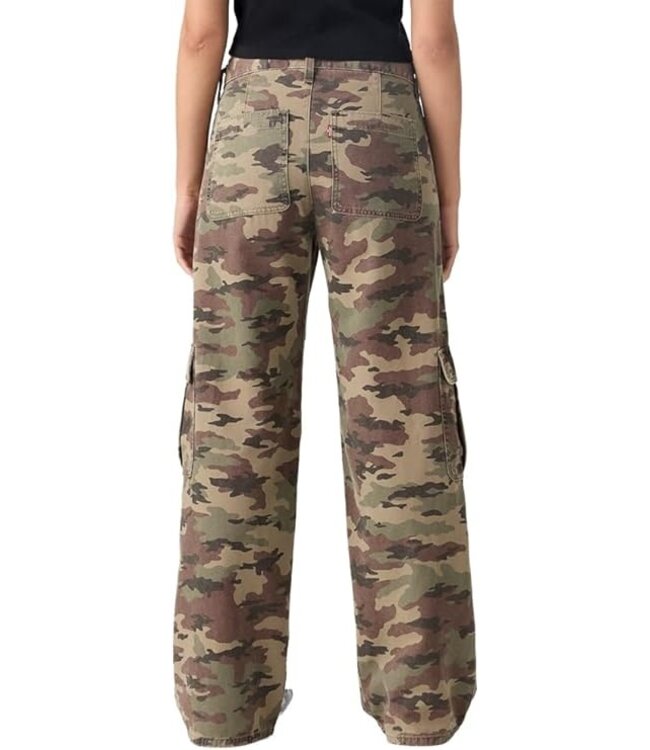 LEVIS WOMENS SUPERLOW LOOSE CARGO PANTS (005) WALLER CAMO