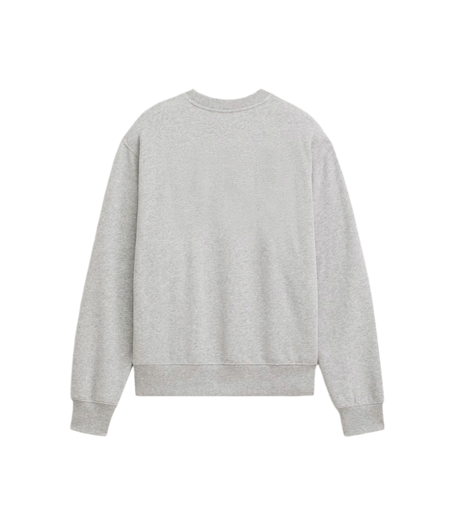 VANS MENS STRETCH LOGO CREW SHIRT CEMENT HEATHER