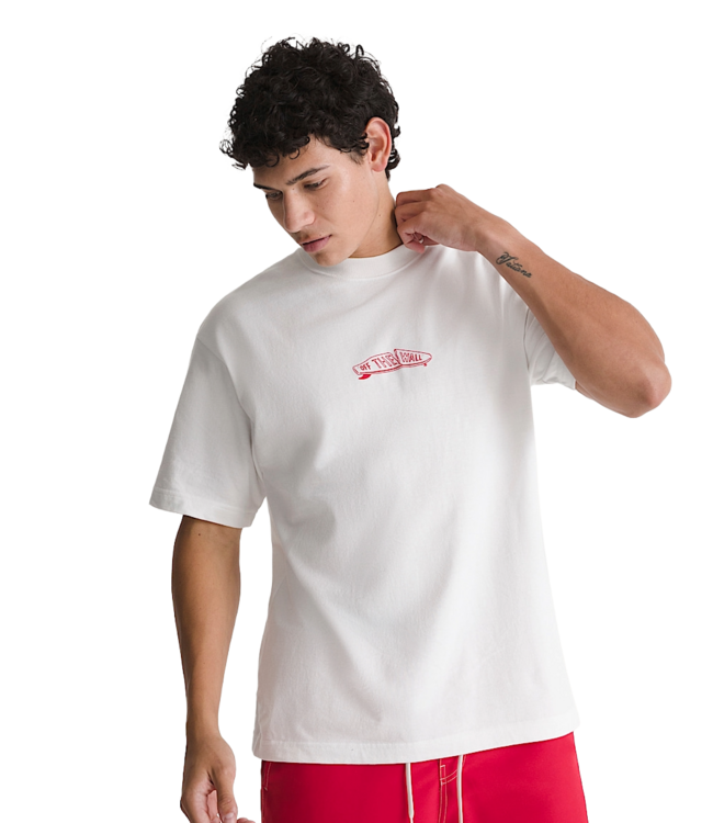 VANS MENS BUCKLED SHORT SLEEVE TEE WHITE