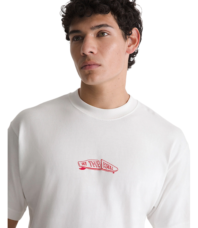 VANS MENS BUCKLED SHORT SLEEVE TEE WHITE