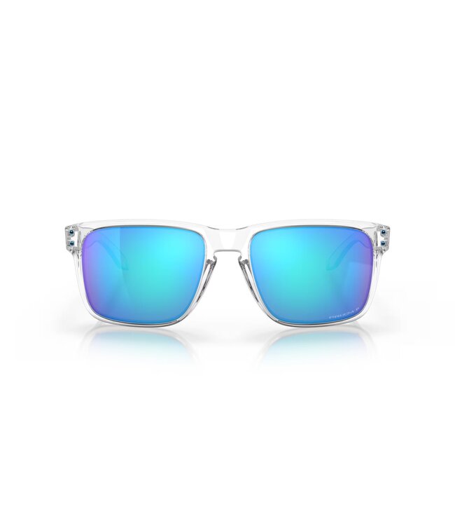OAKLEY HOLBROOK XL POLISHED CLEAR SUNGLASSES w/PRIZM SAPPHIRE IRIDIUM POLAR