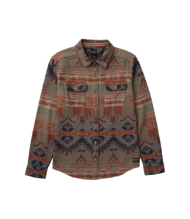 RVCA MENS DAYSHIFT BLANKET LONG SLEEVE FLANNEL MULTI