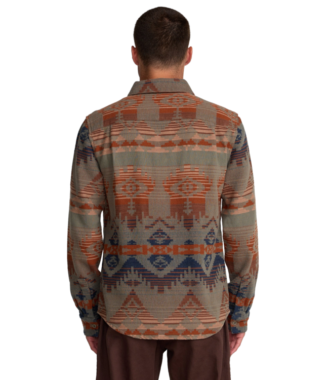 RVCA MENS DAYSHIFT BLANKET LONG SLEEVE FLANNEL MULTI