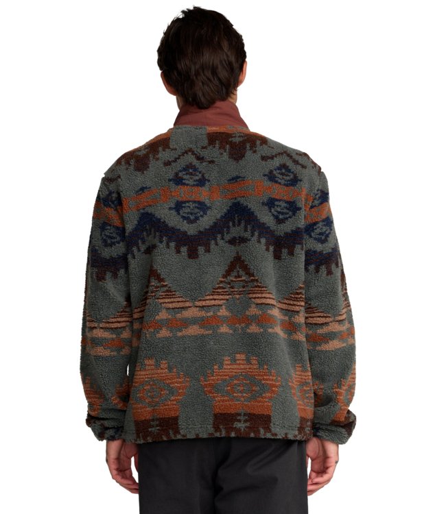 RVCA MENS JACUMBA SHERPA ZIP MULTI