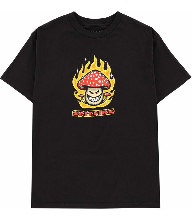SPITFIRE MENS MUSHROOM BIGHEAD SHORT SLEEVE TEE BLACK/RED
