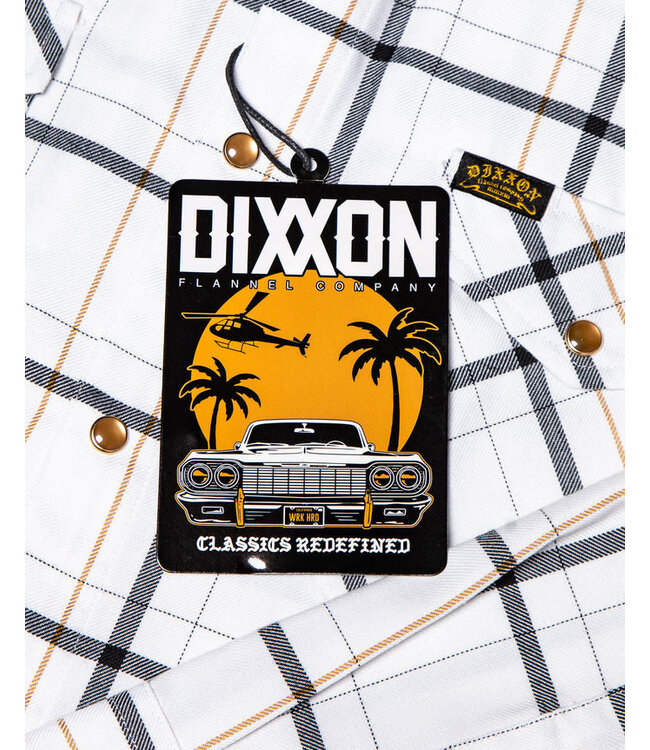 DIXXON MENS GUERA 2.0 LONG SLEEVE FLANNEL WHITE/BLACK