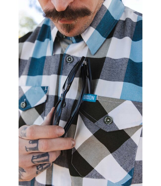 DIXXON MENS HOWARD FLANNEL HO25 BLACK/BLUE