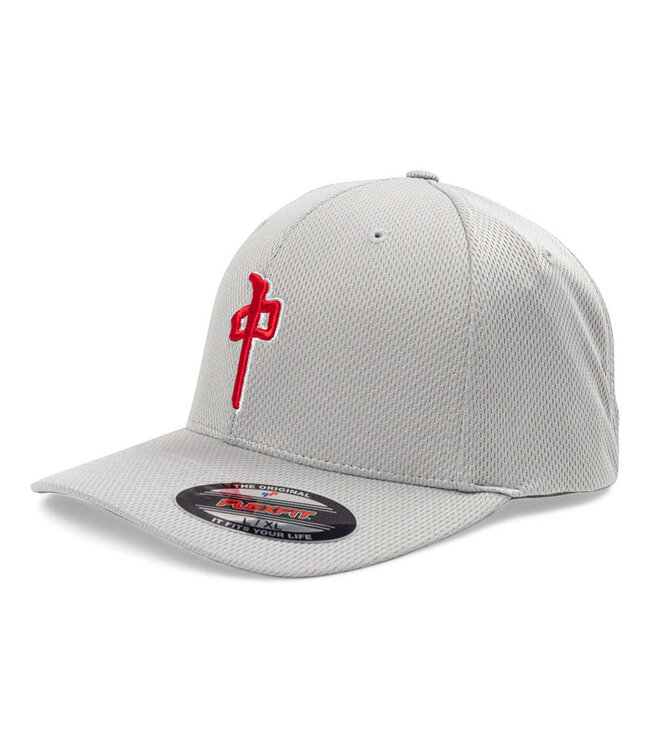 RDS MENS OG PUFFY MOCK MESH FLEXFIT HAT GREY/RED