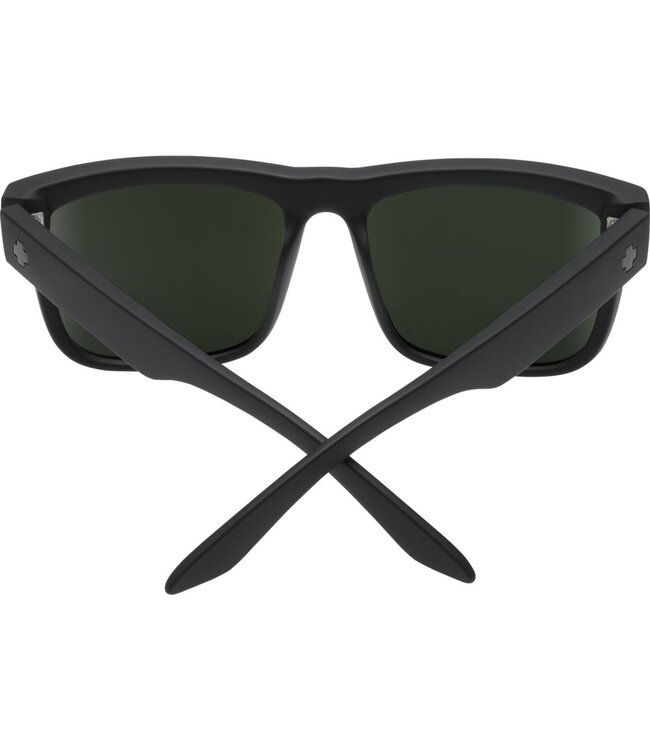 SPY DISCORD SOFT MATTE BLACK SUNGLASSES w/ HAPPY GREY GREEN