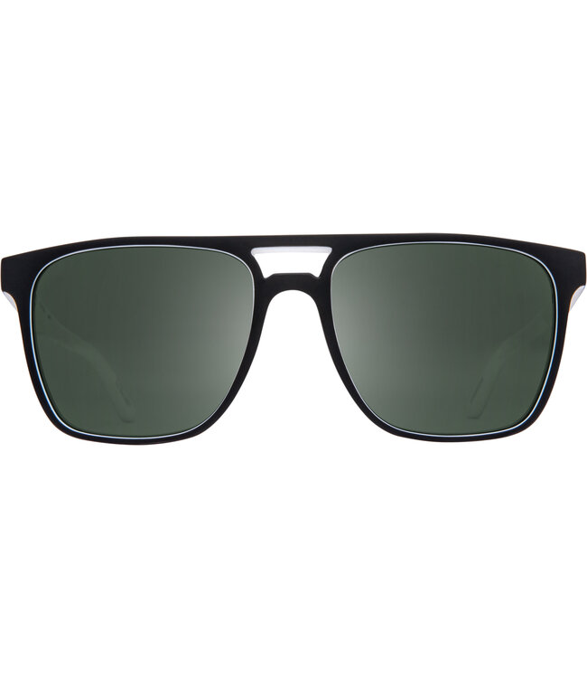SPY CZAR WHITEWALL SUNGLASSES w/ HD PLUS GREY GREEN PLATINUM SPEC MIRROR