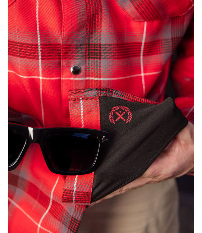 DIXXON MENS THE SLAPPY LONG SLEEVE FLANNEL RED
