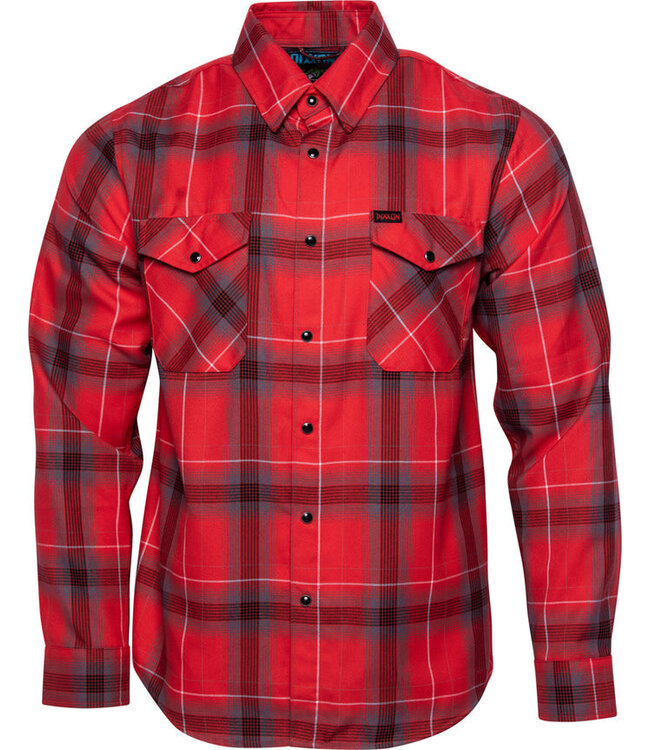 DIXXON MENS THE SLAPPY LONG SLEEVE FLANNEL RED