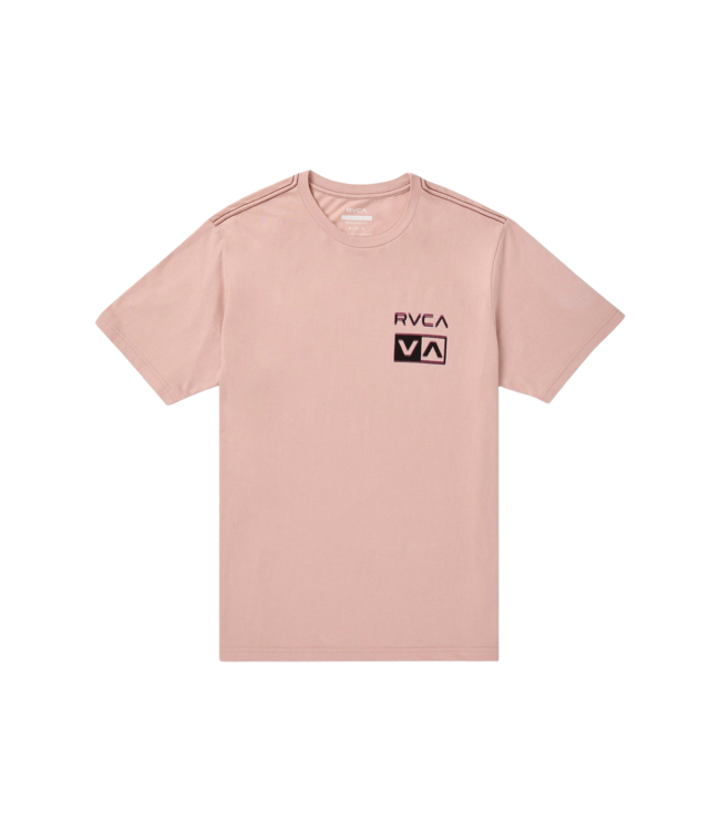 RVCA MENS GLITCH SHORT SLEEVE TEE MAUVE