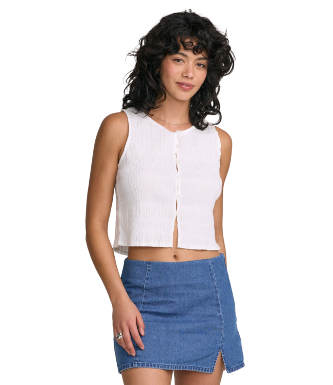 RVCA WOMENS SCRUNCH TOP CLOUD