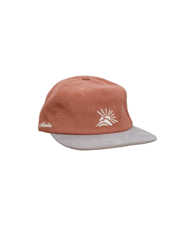 MARTHA MENS PALMA SNAPBACK HAT RED/GREY